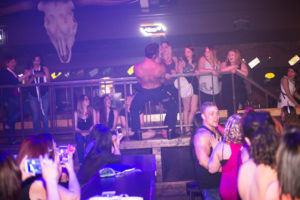 Body Heat dancers interacting with audience during ladies night show